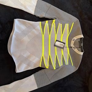 Striped mesh long sleeve Alexander Wang top